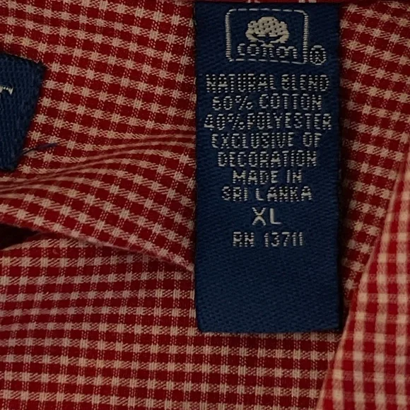 Karen Scott Vintage Red Gingham Christmas Shirt XL Embroidered Snowman Reindeer - Picture 5 of 6